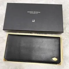 ダンヒル 長財布 本革 黒 箱付き ヴィンテージ