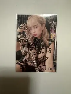 ロクサンエンジェル あんず 直筆サイン入りブロマイド 写真 バーレスク
