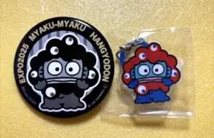 ハンギョドンセット　黒サンリオ缶バッジ　なりきりアクリルチャーム　2コセット