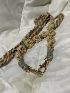 スマホストラップ　花