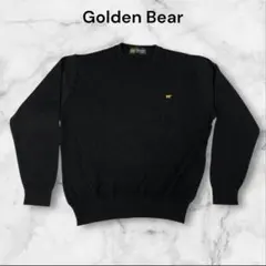 【希少美品】ゴールデンベア　ウールセーター　ワンポイント　ブラックのサムネイル