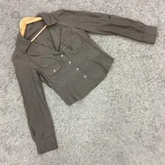人気♡ボディドレッシングデラックス【S】襟付きジャケット コットン混