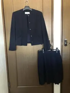 昭和レトロスーツ 4°C ネイビー スカートスーツ