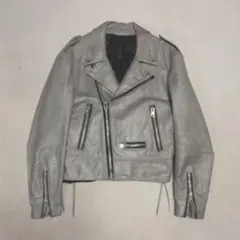 70s 希少 YAMAHA ヤマハ ビンテージ レザー ライダース シルバー