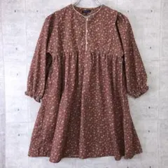 BEAMS:mini キッズ レトロ 古着 小花柄 コーデュロイワンピース