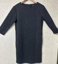 UNIQLO ダークグレー カットソーワンピース Mサイズ