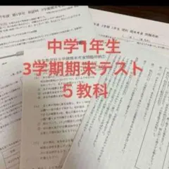 中学3学期期末テスト　中学1年　中学テスト　中学過去問　中学英語　中学数学