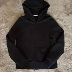 qualité ブラック フード付きパーカー　9号　サイズ2 レディース