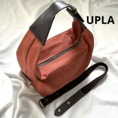 ウプラ ジゴーニュ ハンドバッグ ショルダーバッグ　オレンジ　帆布　畳める