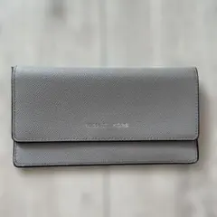 グレー 二つ折り財布 カードスロット付き