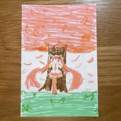 手描きイラスト 桜ミク 初音ミク