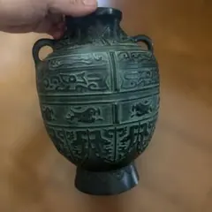 骨董品 古い火消し壺 青銅製 炭入れ 蓋付き 取手付き 骨董品 古い火消し壺 青銅製 炭入れ 蓋付き 取手付き - メルカリ