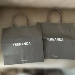 FERNANDA ブラウン紙ショッパー マチあり 2枚セットのサムネイル