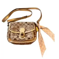 美品　COACH コーチ メッセンジャー ミニバッグ シグネチャー 10566
