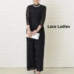 Lace Ladies オールインワン パンツドレス 花柄レース