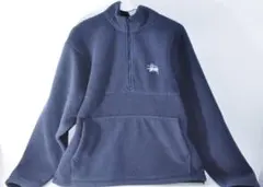 STUSSY ステューシー ハーフジップ フリース プルオーバー ネイビー M