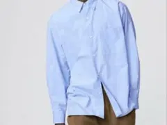 UNIQLO:C ブロードオーバーサイズシャツ ブルー M