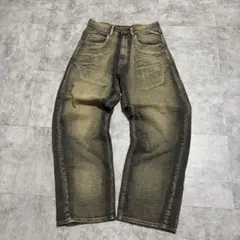 ”KOMAN　JEANS hip hop デニム加工ワイドパンツ