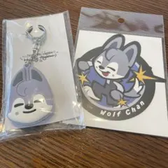 スキズ 展覧会 キーカバー ウルフチャン バンチャン トラベルステッカー