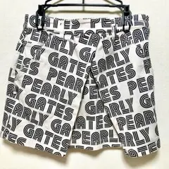 PEARLYGATES パッチワークパフブリスター ロゴボーダー スカート