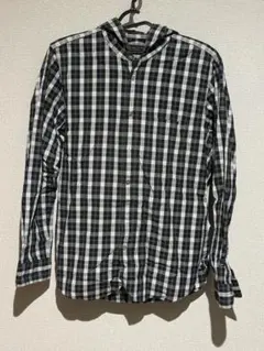 BEAUTY & YOUTH フード付きチェックシャツ L