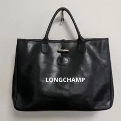 ミント様 Longchamp ロンシャンロゾトートバッグ ネイビー - メルカリ