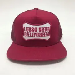正規品　LUSSO SURF ボックスロゴ刺繍キャップ☆帽子　ボルドーのサムネイル