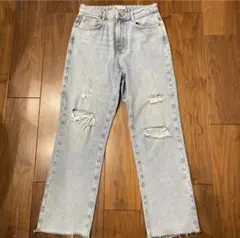 ZARA ダメージ加工 ストレートフレアデニムパンツ EUR 40 ユニセックス
