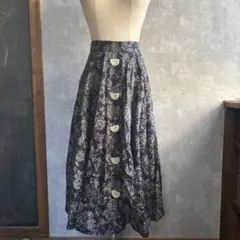 古着　ヴィンテージ　総柄　ロングスカートused ビンテージ　希少　レトロ