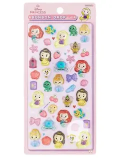 サンスター文具 ディズニー ボンボンドロップシール ディズニープリンセス