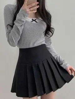 SHEIN トップス 長袖 レース リボン Sサイズ