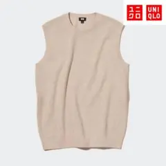 【UNIQLO】ユニクロ クルーネック ベスト ウォッシャブル コットン