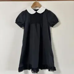 COMME CA ISM 黒 半袖ワンピース 140A