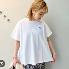 フレッドペリー×レイビームス★別注オーバー Tシャツ　ホワイト
