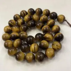 1連　10mm玉　約40cm タイガーアイ　虎眼石　パワーストーン　ブレス