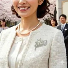 華やかパール　ブローチ　入学式　卒業式　結婚式　フォーマル　セレモニー　七五三