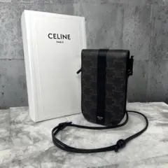 週末価格】セリーヌ トリオンフ キャンバス バーティカル モバイル 