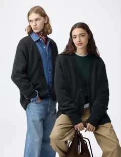 GU パフニットVネックカーディガン Lサイズ