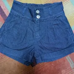 140サイズ ダークブルー ハーフパンツ　シルエット綺麗