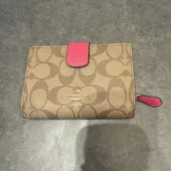 COACH 二つ折り財布 ピンクのサムネイル