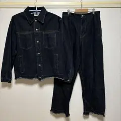 soerte denim jacket denim pants setup