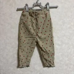 マーキーズ　のびっとハートソウガラロングパンツ　コーデュロイパンツ