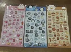 3D デコシール　マスコット　3枚セット　立体シール