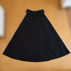 NOELA ブラック フレアロングスカート　撥水加工