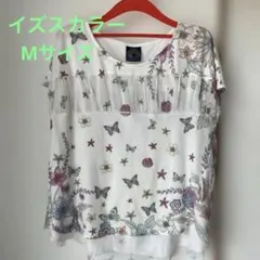 isscolar花柄蝶柄半袖チュニック
