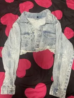 H&M デニム　アウター　ジャケット　ダメージ