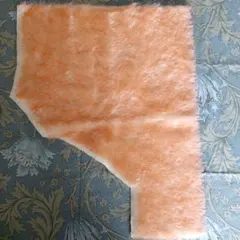 テディベア ぬいぐるみ 生地 はぎれ オレンジ