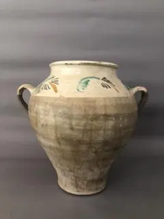 スペイン骨董　両耳壺　花瓶　アンティーク
