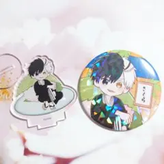 ぱ*る様 桜遥 和菓子 アクリルスタンド 缶バッジ WIND BREAKER