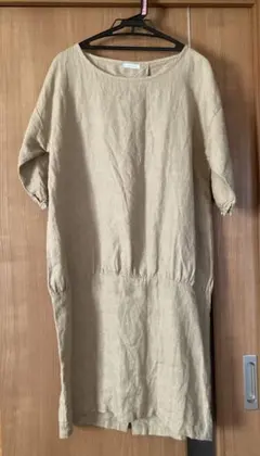 fog linen work ひざ丈ワンピース